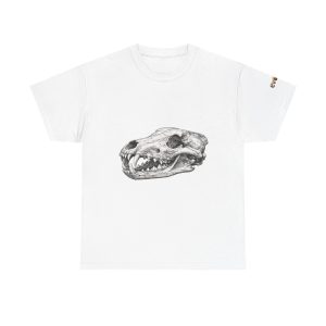 Dire Wolf Skull Graphic Tee — Minimalist Skull Art T-Shirt