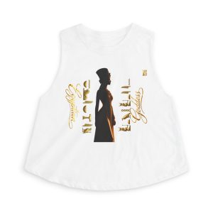 Crop Top — Egyptian Queen Silhouette Graphic (Nefertiti Inspired)
