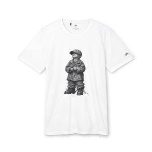Graphic Tee — Boy in Camouflage Streetwear Print