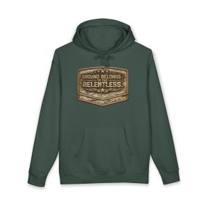 Relentless Ground Crew Hoodie — Vintage Patch Workwear Pullover