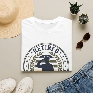 Retired Military Salute T-Shirt — "Retired: Service • Sacrifice • Honor"