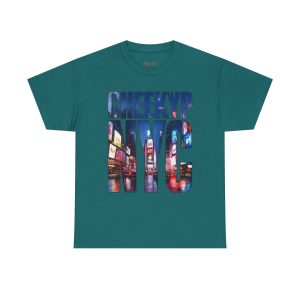 CheekyP NYC Graphic Tee — Vintage Neon New York City Typography T-Shirt