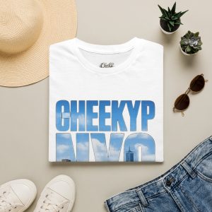 CheekyP NYC Graphic T‑Shirt — City Skyline Typography Tee